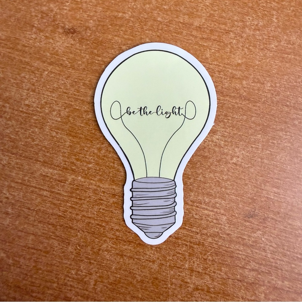 Be‎ the Light Sticker - Yellow and Gray